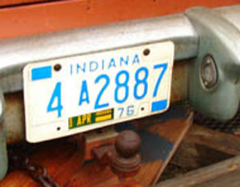 1957 Chevrolet 210 wagon 1976 Indiana license plates 